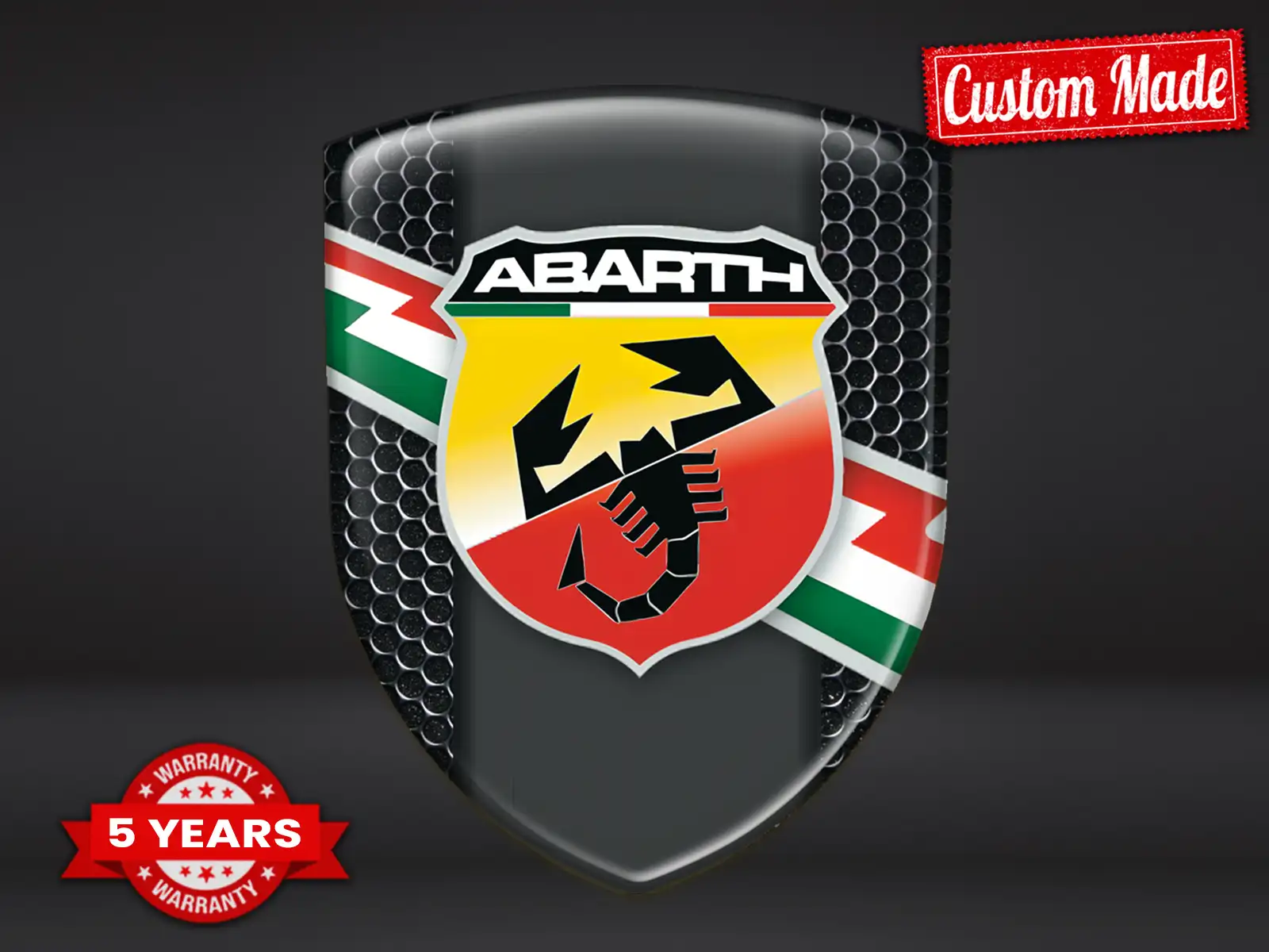Fiat Abarth Sticker dome Exclusive Edition High-End Labels